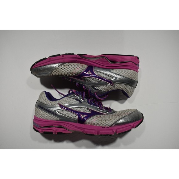 Mizuno Women's Wave Legend 3 Running Shoes Pearl/Gray/Pink/Purple Size 9.5 - Picture 6 of 12